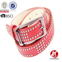 Sexy ladies pin buckle fashion belt Rivets pu belt with low price